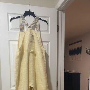 Fleece overalls beige